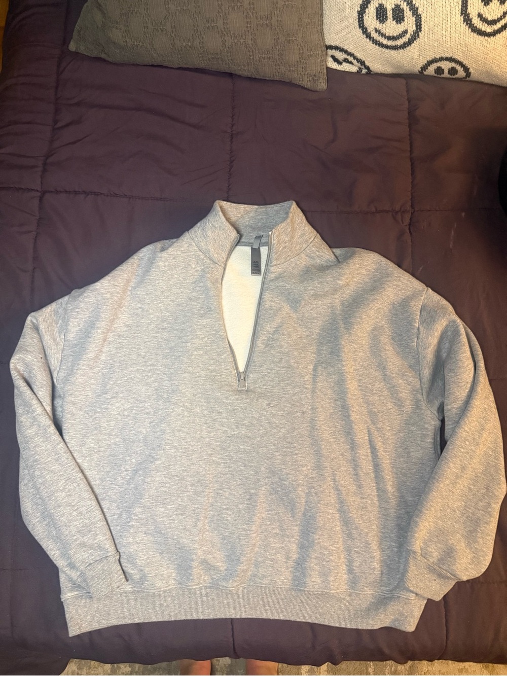 Women’s Heather Gray Quarter-Zip Sweater